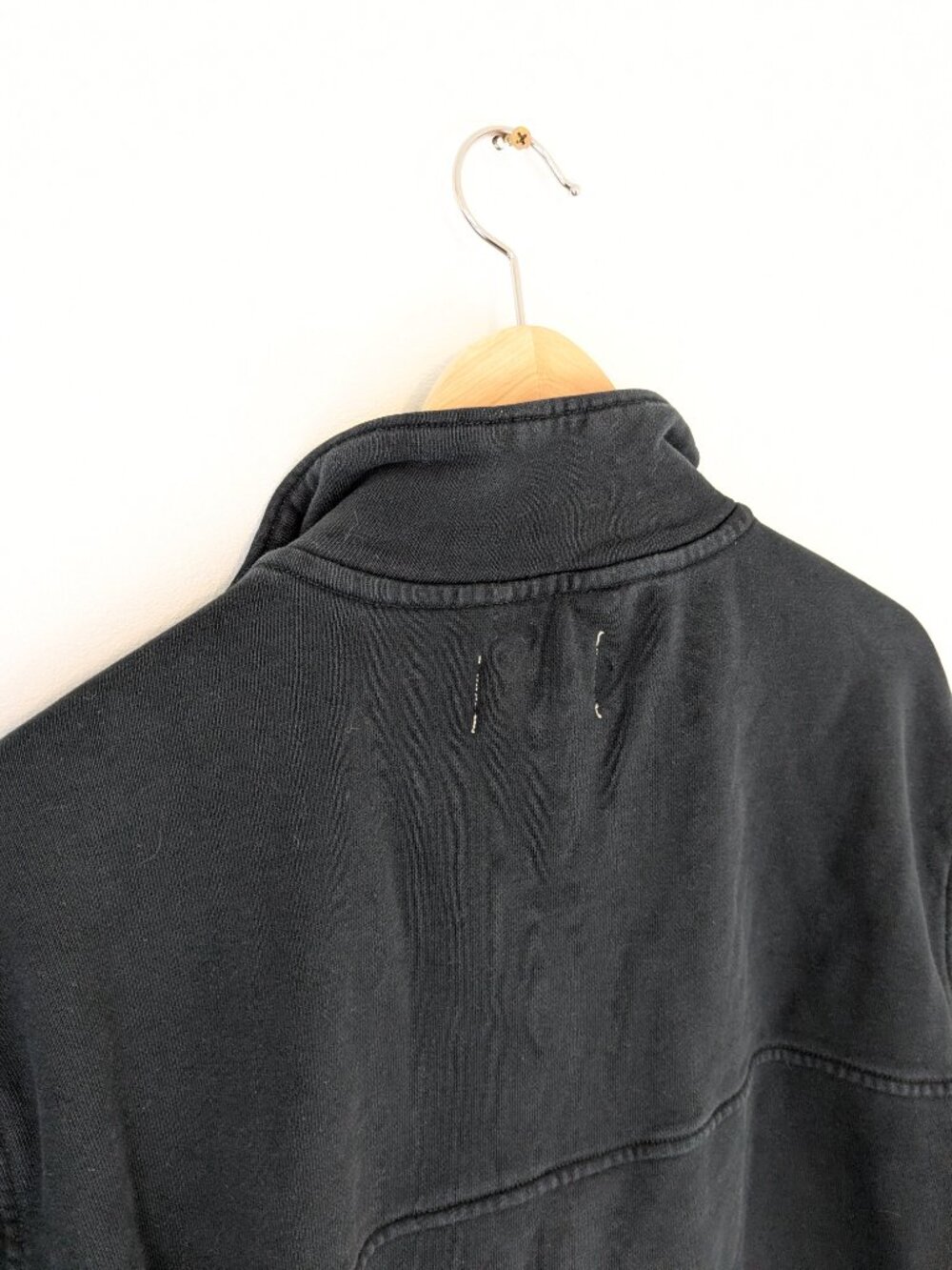 Everlane track 1/2 half zip sweatshirt black cotton - Picture 9 of 14